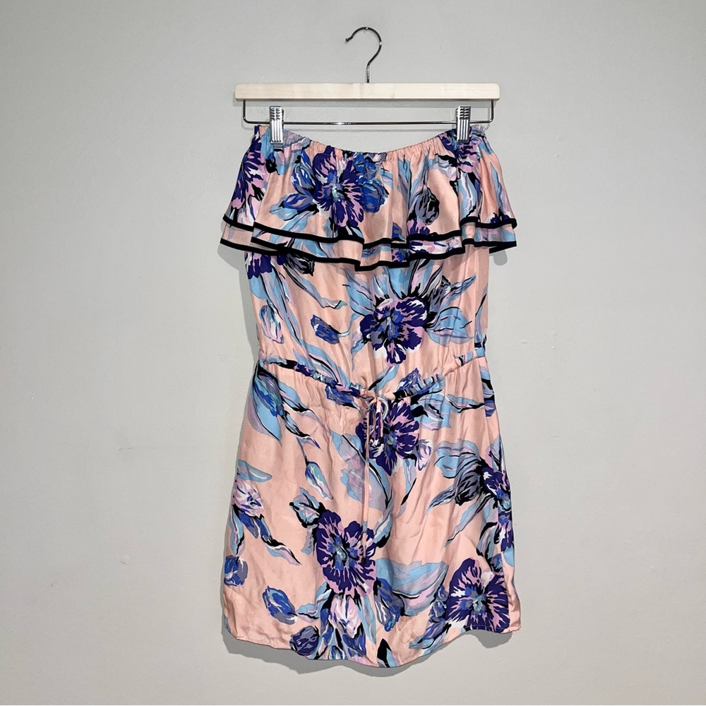 Yumi Kim Floral Ruffle Tue Waist Dress Sz S